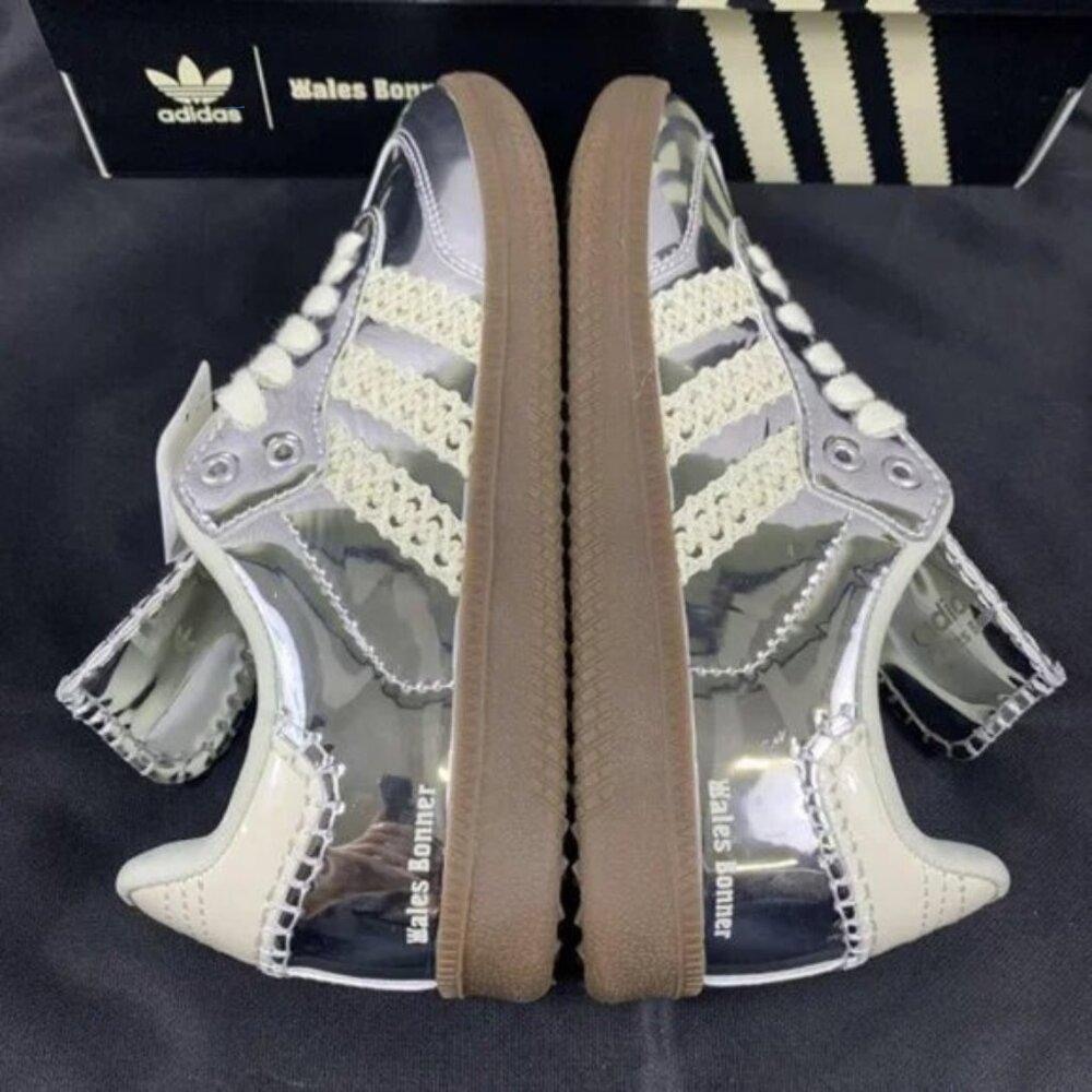 Adidas Samba Wales Bonner low silver metallic